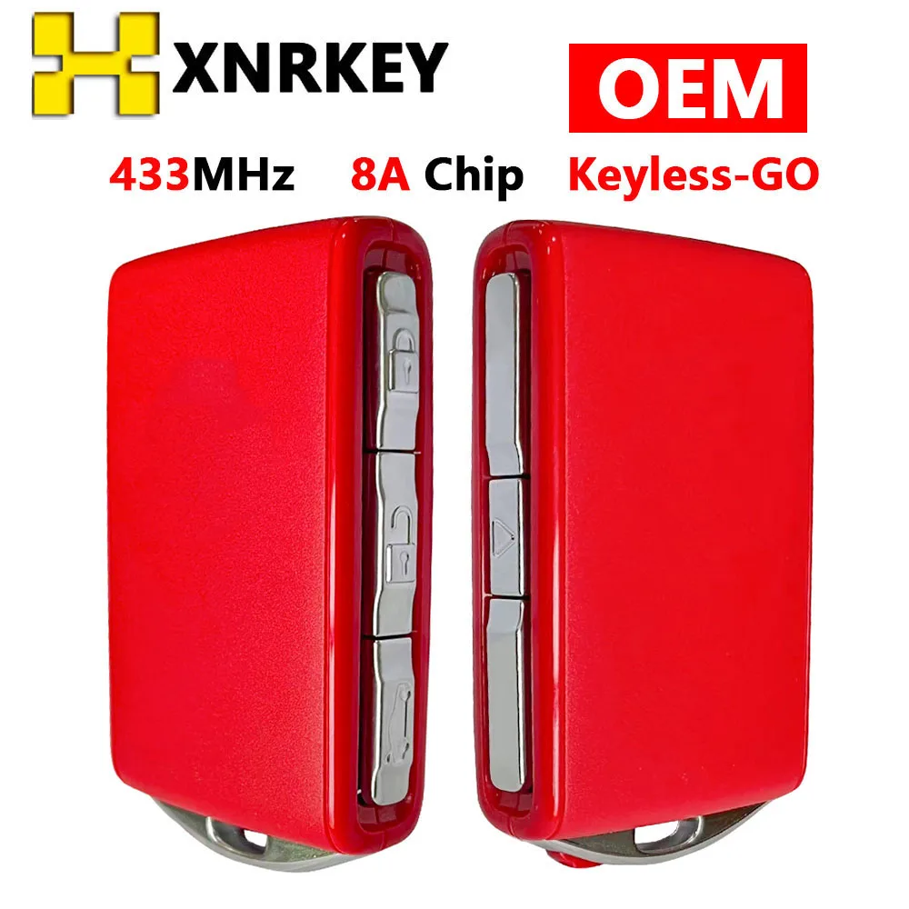 

XNRKEY Original 3 Button Smart Remote Key 8A Chip 433Mhz for Volvo S90 S60 S40 XC60 XC90 2016-2020 Full Keyless Go Car Key