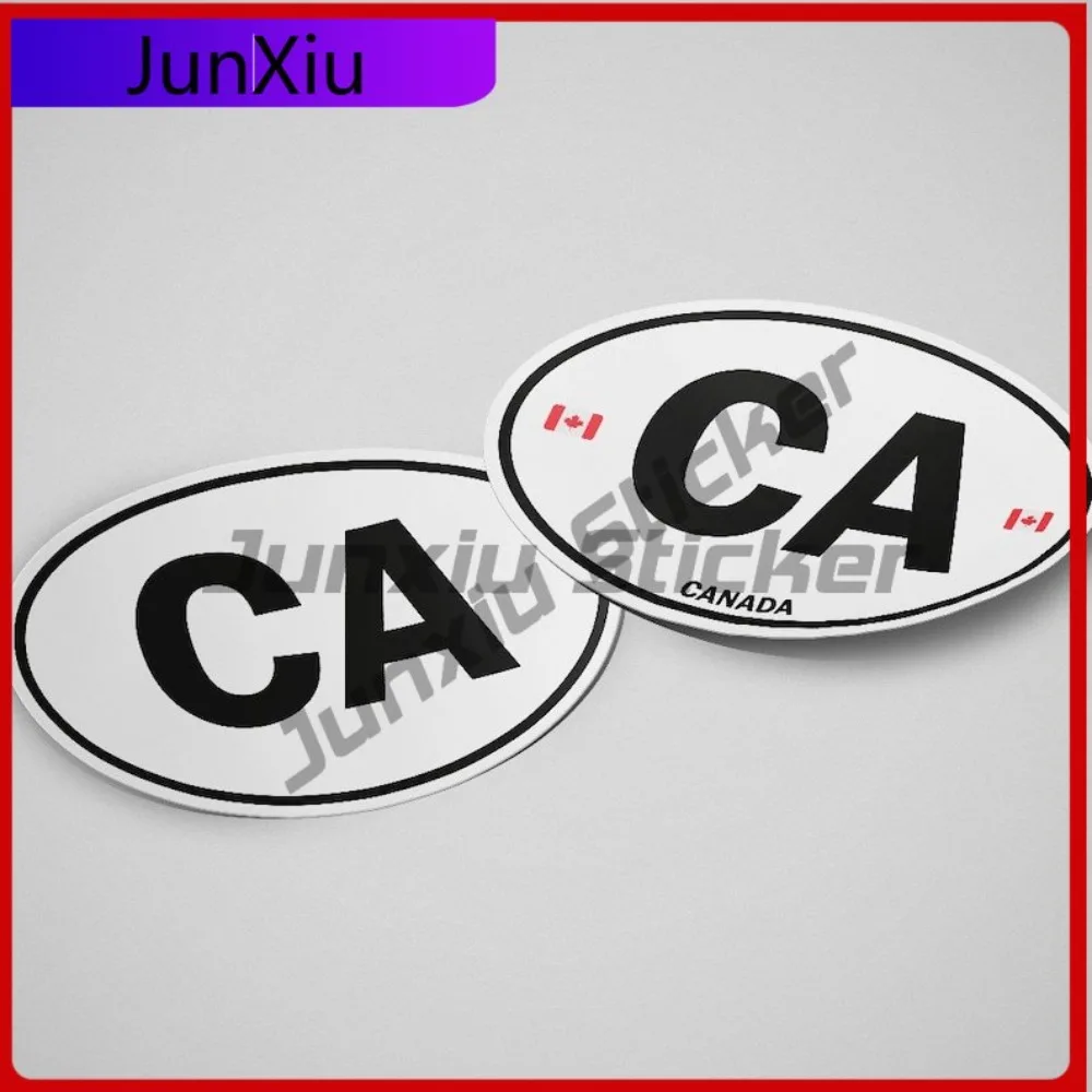 

Canada Flag Sticker Oval-shaped White and Black Country Unique Trunks Car Bumpers Waterproof Scratch Proof Car Styling Auto