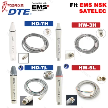 Woodpecker DTE Dental Ultrasonic Scaler Handpiece LED Light HW-3H HW-5L HD-7L Fit EMS UDS NSK SATELEC Dental Tools