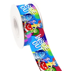 Disney Inside Out Printed Grosgrain Ribbon for Cheer Bows DIY Girl Gift Wrap 10yards Satin Ribbon