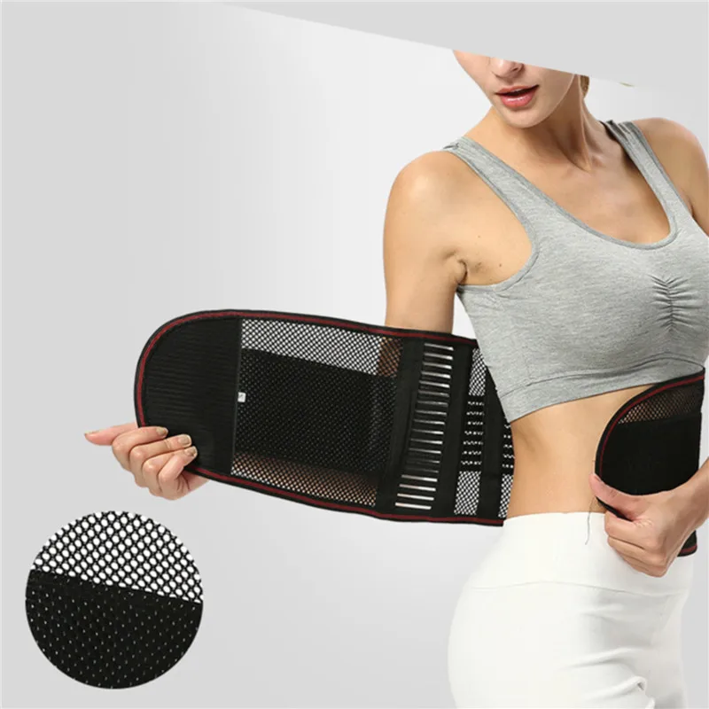 Verstellbarer Taillentrainer-Gürtel, Unisex, Rückenstütze, Wirbelsäulenstütze, Taillengürtel, orthopädisches, atmungsaktives Lendenkorsett, hohe Qualität – Detail 8
