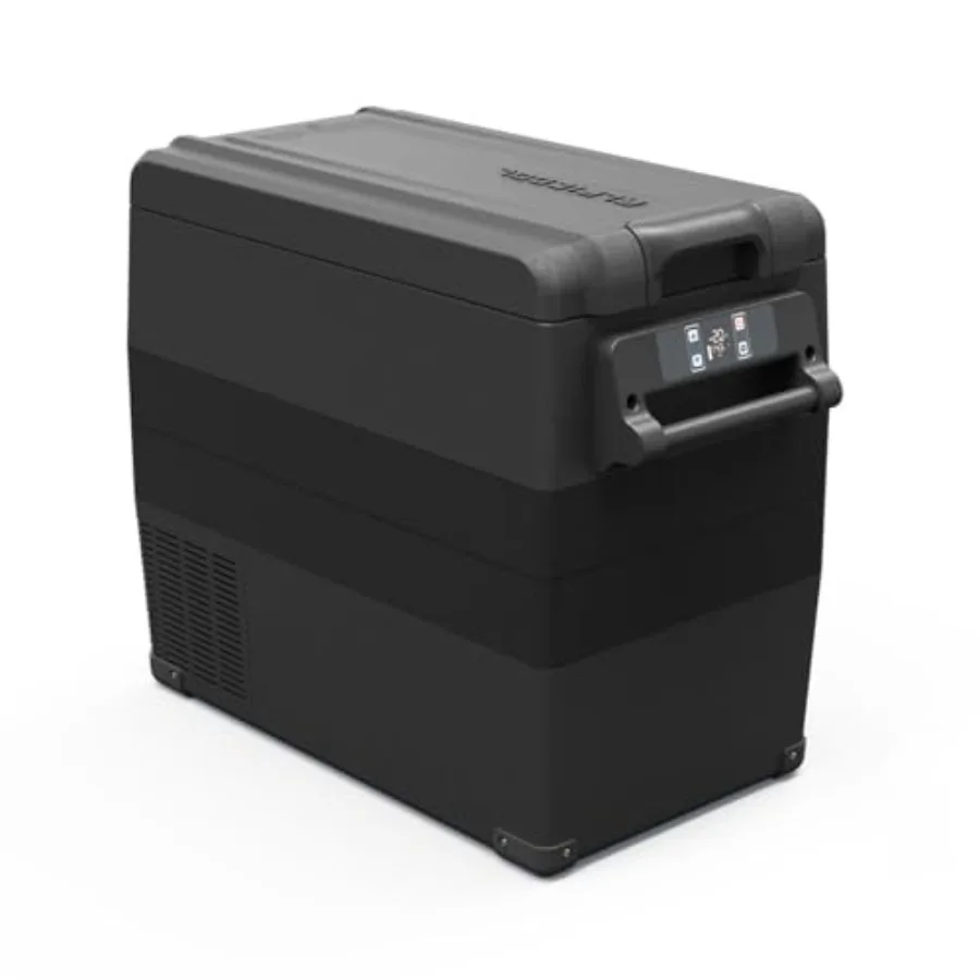 

Portable Fridge Freezer for Outdoor Camping RV Truck, 52 Quart 12V Car Refrigerator with Fast Cooling, Aluminum Alloy Body, Bla