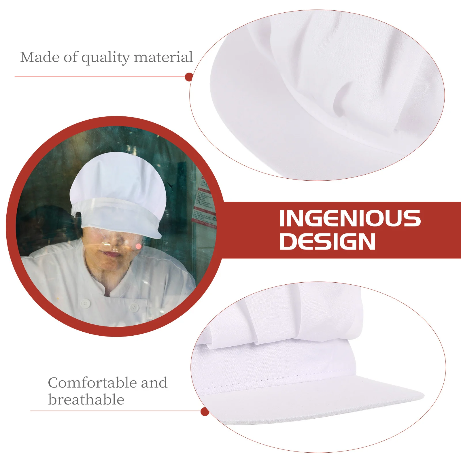 Cappello da cuoco unisex elastico traspirante per lavori di cucina Protezione antipolvere Riutilizzabile Lavabile Comodo adatto per ristoranti di tutte le età