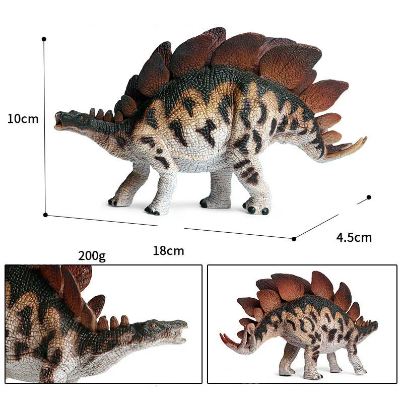 Big Jurassic dinosauri figura simulazione Solid Tyrannosaurus Rex Stegosaurus Parasaurolophus Triceratops Giganotosaurus giocattolo per bambini