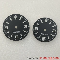 NH35 Dial 31MM 28.5MM Blue Luminous Watch Dail for NH35A 4R35 NH34 NH36 Movement Mechanical Wristwatch Accessories