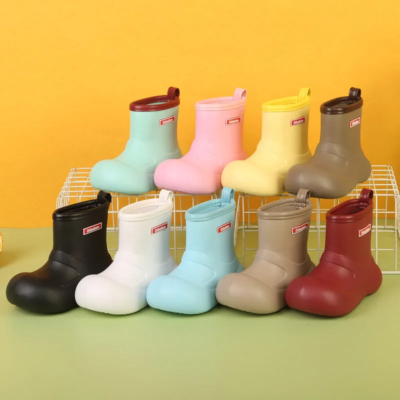 Baby Non-Slip Soft Sole Casual Short Boots Children Casual Outdoor Water Shoes Waterproof Boys Girls Lightweight EVA Rain Boots