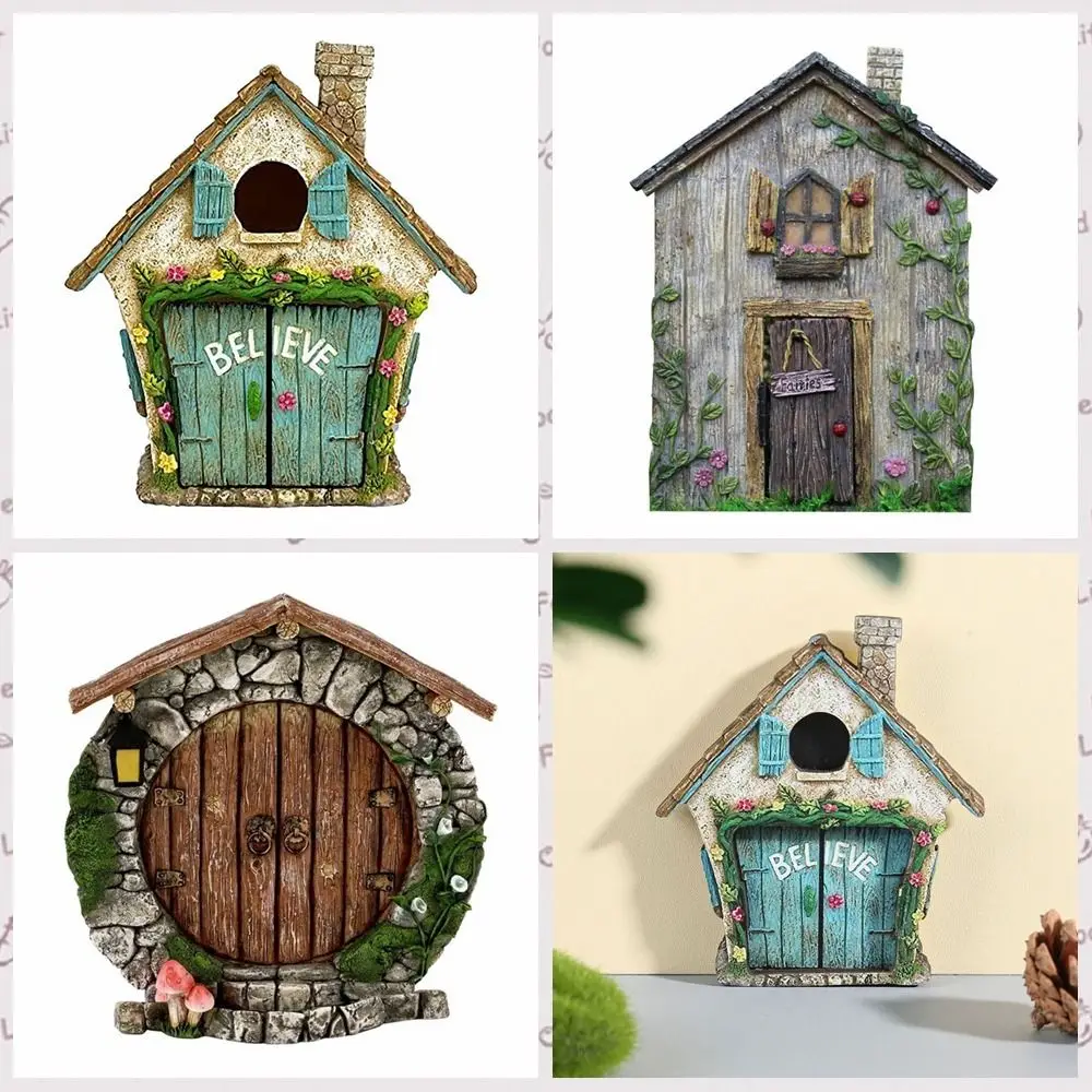 Fairy Tale Door Fairytales Door Ornaments High-Quality Unique Design Wooden Craft Pastoral Magical Children's Toys