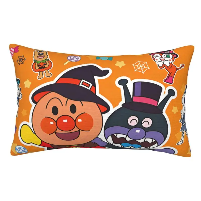 

Custom A-Anpanmanes Bread Manga Nordic Throw Pillow Covers Cushions Cover for Bed Bedroom Sofa Rectangle
