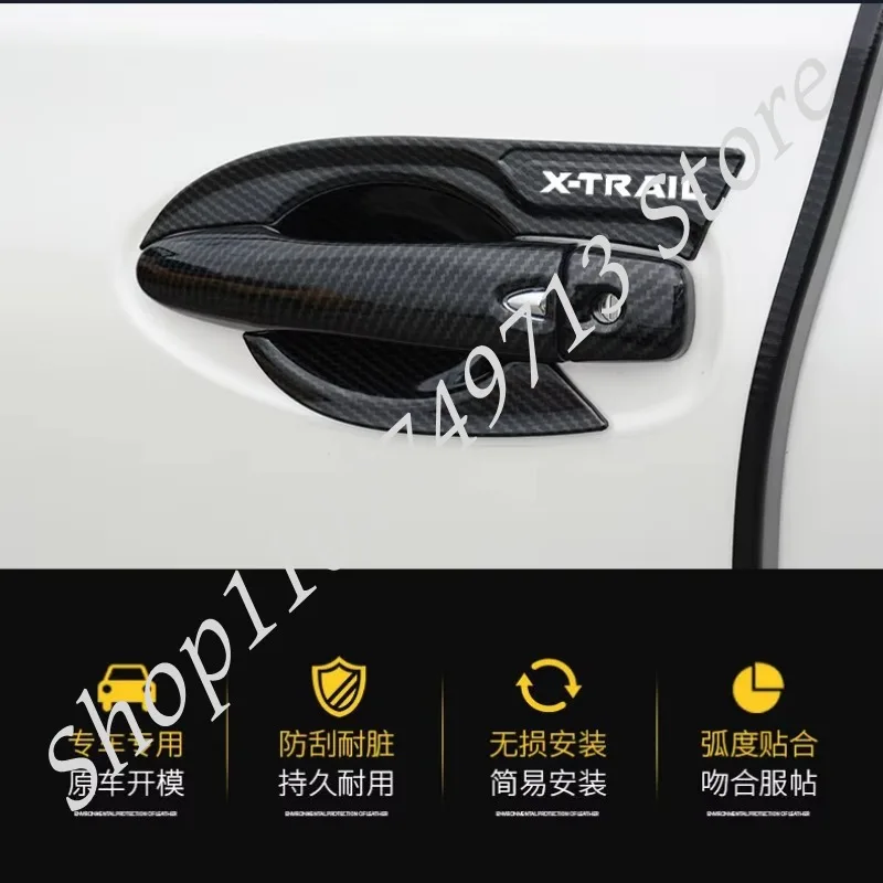 car styling Chrome Handle cover outside outer door cup bowl accessories moulding trim For Nissan X-Trail X Trail T32 2014~2021