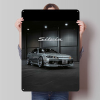 Nissan Silvia S15 Tinplate Sign Car Poster Vintage Home Decor Items Custom Metal Signs for Garage Home Wall Art Decoration Retro