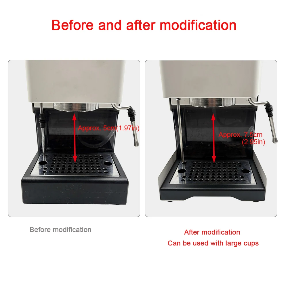 Low Profile Thin Drip Tray W/ Spring Retrofit Kit Low Waste Water Box for Classic Pro Coffee Maker Accessories