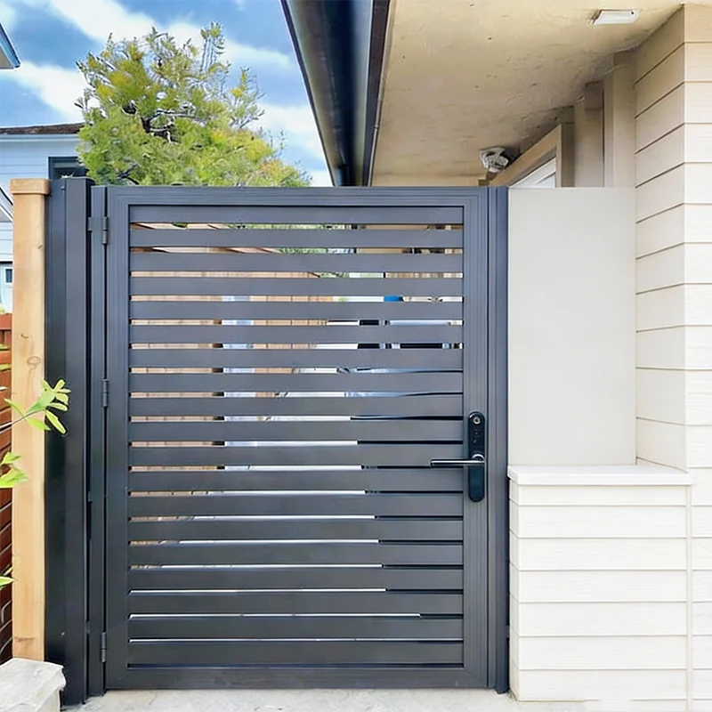 

Fashion Garden Aluminum Single Gate Modern Luxury Design Anticorrosion Farm Fence 3D Modeling Service Power Coated