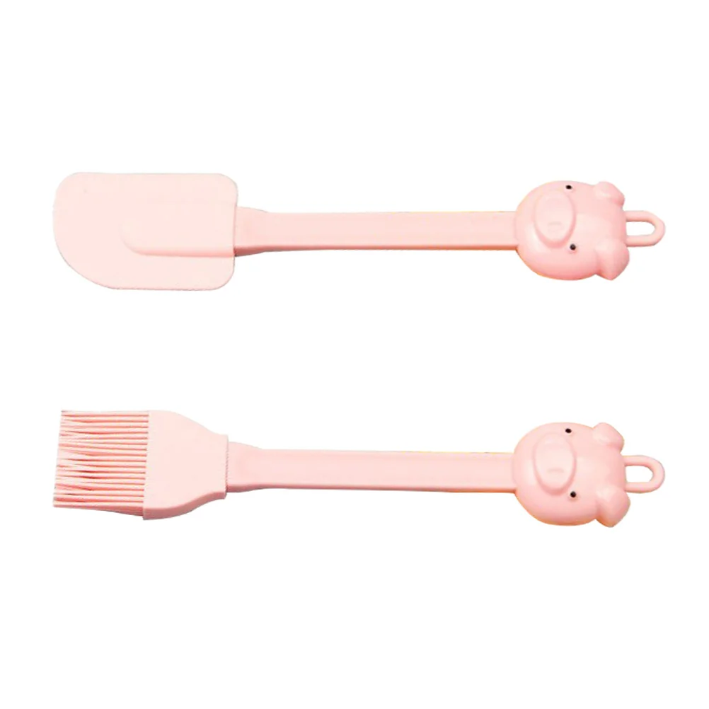 

1 set Silicone Spatula Brush Set Baking Bench Scraper Kitchen Tool Home Supplies Desktop Utility Baking Tool Spatula Easy Clean