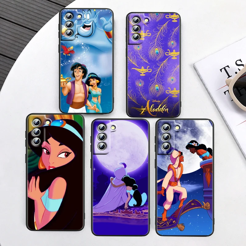 Aladdin And The Magic Lamp For Samsung Galaxy S24 S23 S22 S21 S20 FE S10 S10E Plus Ultra Pro Lite 5G Black TPU Phone Case