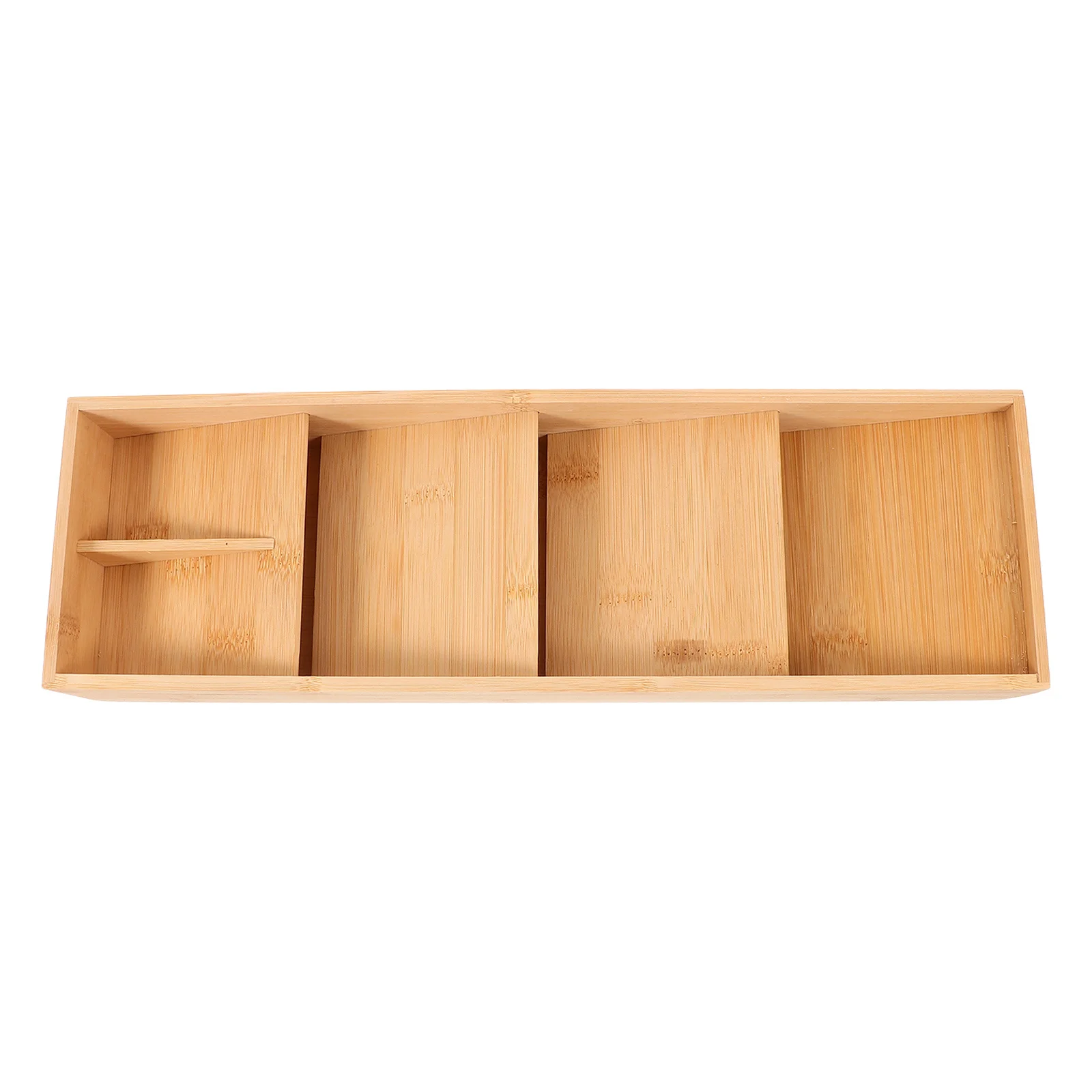 

Wood Silverware Drawer Organizer 4 Slots Kitchen Utensil Tray Holder Elegant Aesthetic Storage for Flatware Cutlery Spoon Fork