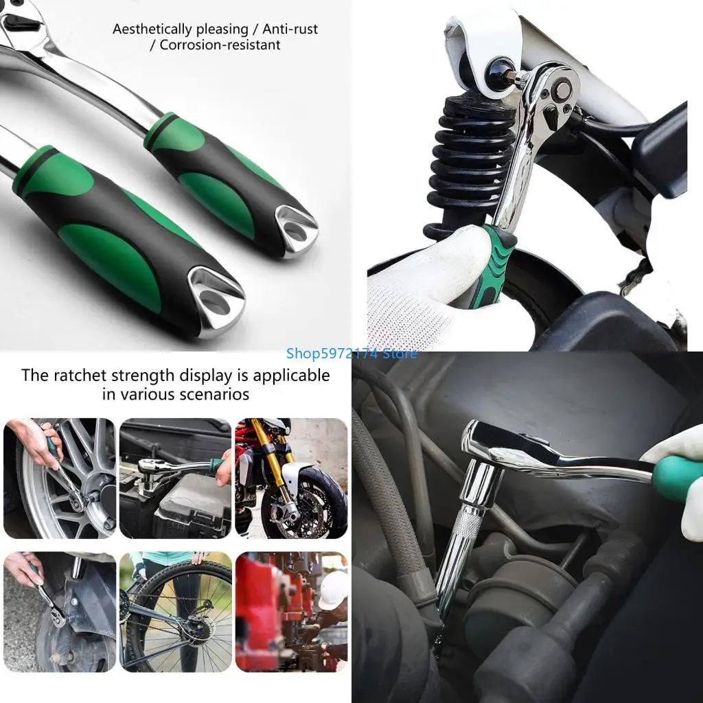 Y3NB Sturdy Corrosion Resistant 1/4Inch Ratcheting Wrench Set With Interchangeable Sockets Heads