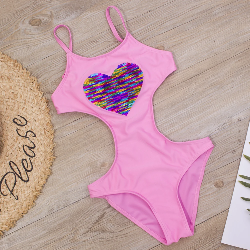 7-14 Years Brand New Summer Children 2024 Girls One Piece Swimwear Swimsuits Beachwear Bathing Suits Monokini Girls Swimsuit