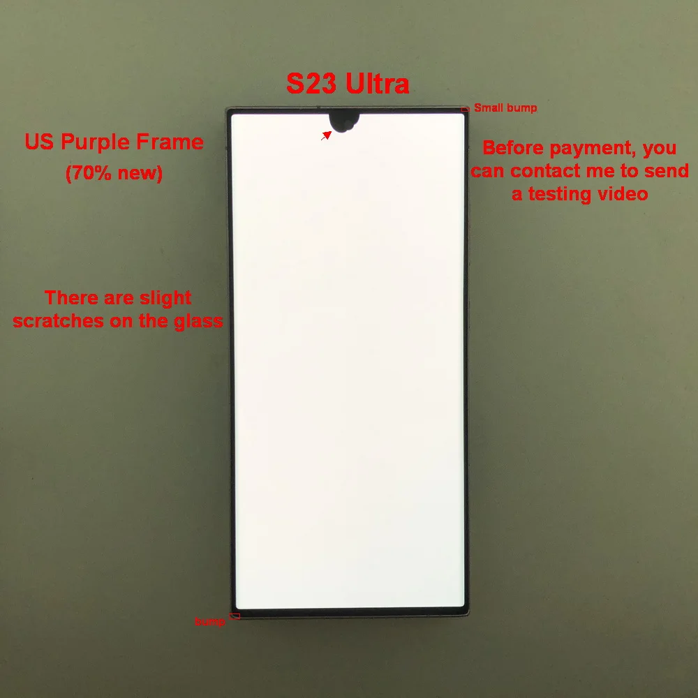 Met gebreken Amoled Voor Samsung Galaxy S23 Ultra 5G Lcd S918B S918B/DS Display Touch Screen Digitizer montage 100% testen