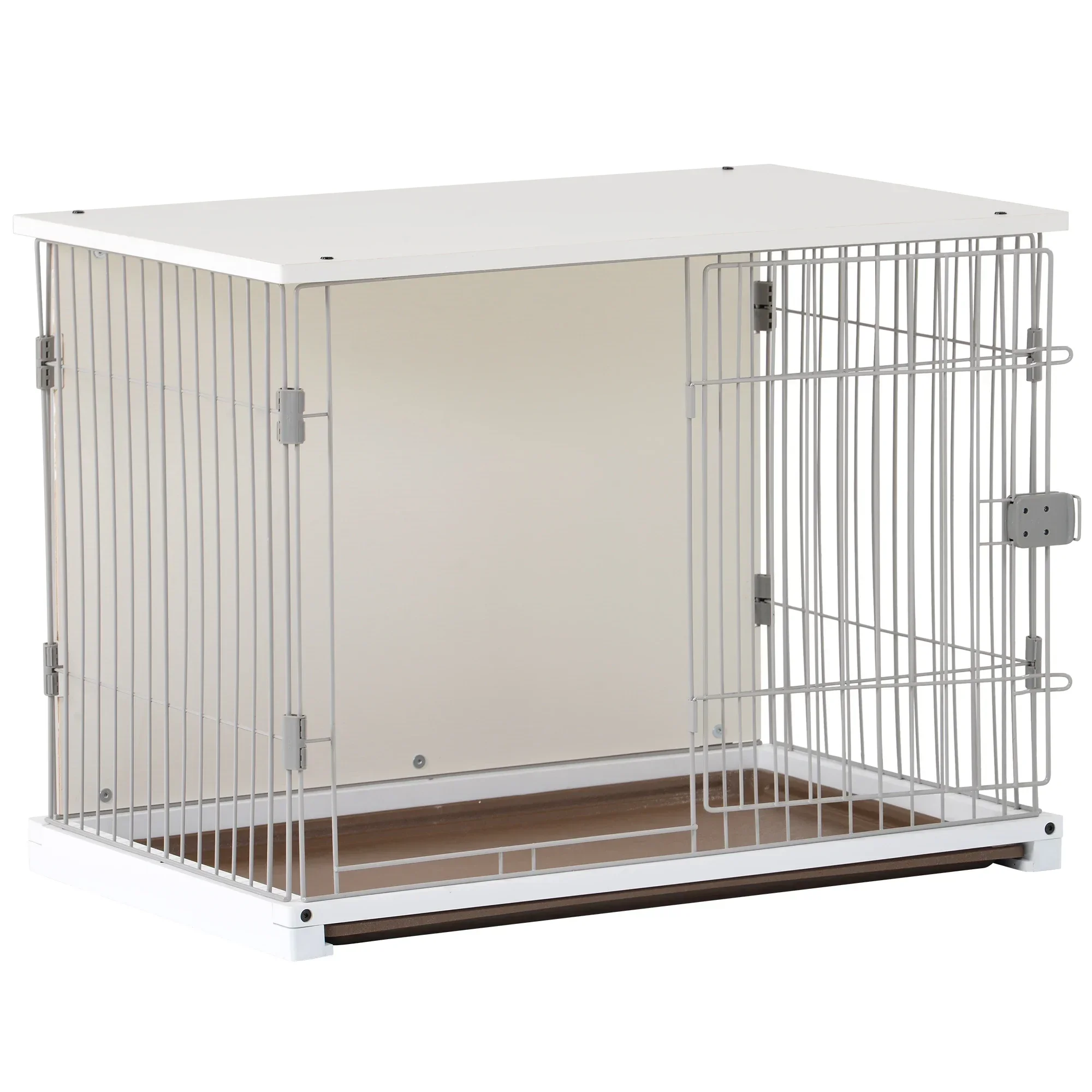 USA STOCK Indoor Outdoor Pet Cages Large Metal Mesh Wire Dog Crate With Removable Bottom