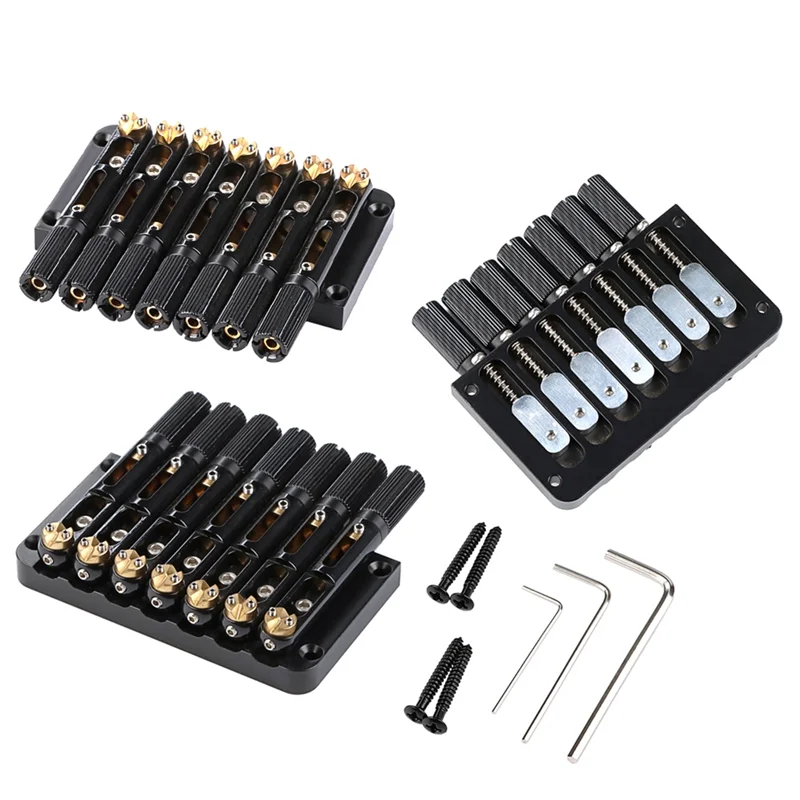 

ABVL-7 String Headless Metal Saddle Bridge Musical Instrument Replacement Headless Guitar Accessories