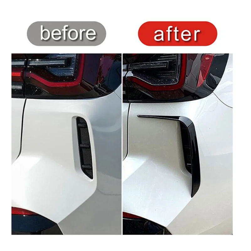 

Car Glossy Black Rear Bumper Splitter Spoiler Rear Canard Air Vent Trim For BMW X3 G01 LCI M Sport 2022-2023 Auto Parts-ABQF