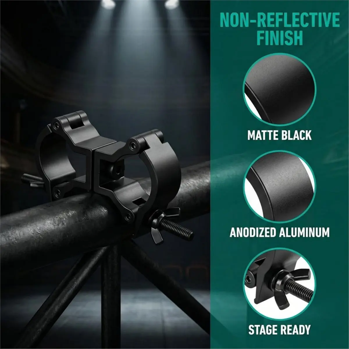 update. Heavy Duty Lighting Clamp, Aluminum Truss Clamps, Dual Swivel DJ Light Clamps, Secure Stage Lighting Equipment