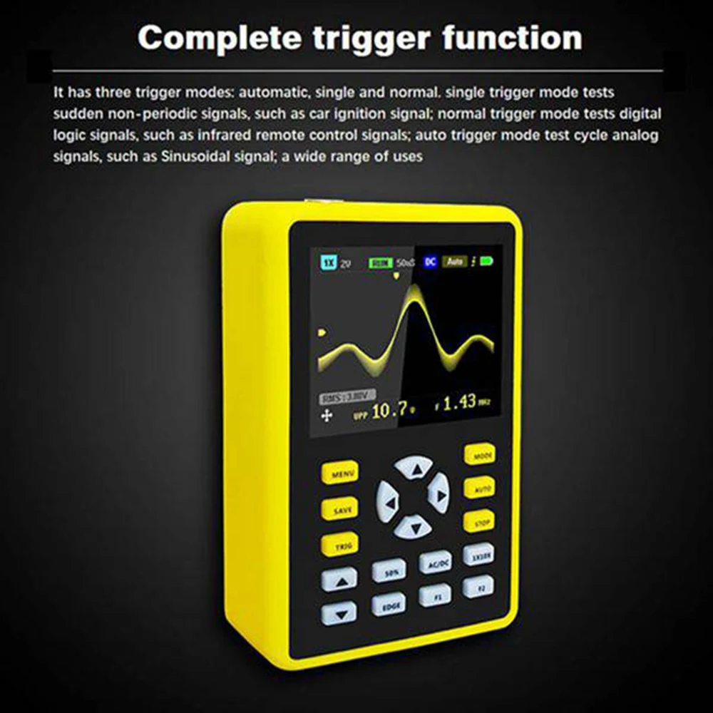 2.4-Inch 5012H Ips Screen Digital Oscilloscope 500Ms/S Sampling Rate 100Mhz Analog Bandwidth Supports Waveform Storage