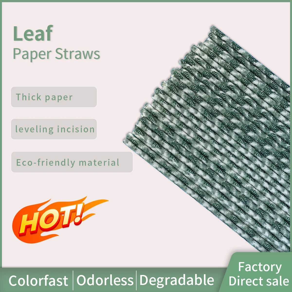 300 Leaf Disposable Paper Straws -Retro Party Companions for Juice, Coffee, and Drinks