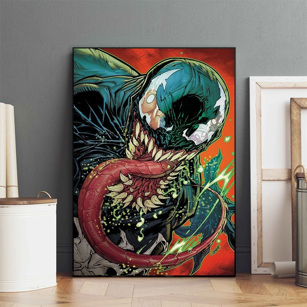 Venom Poster Canvas Painting Disney Spider Man Movie Canvas Painting Vintage Film Prints Home Kids Room Reading Room Decor