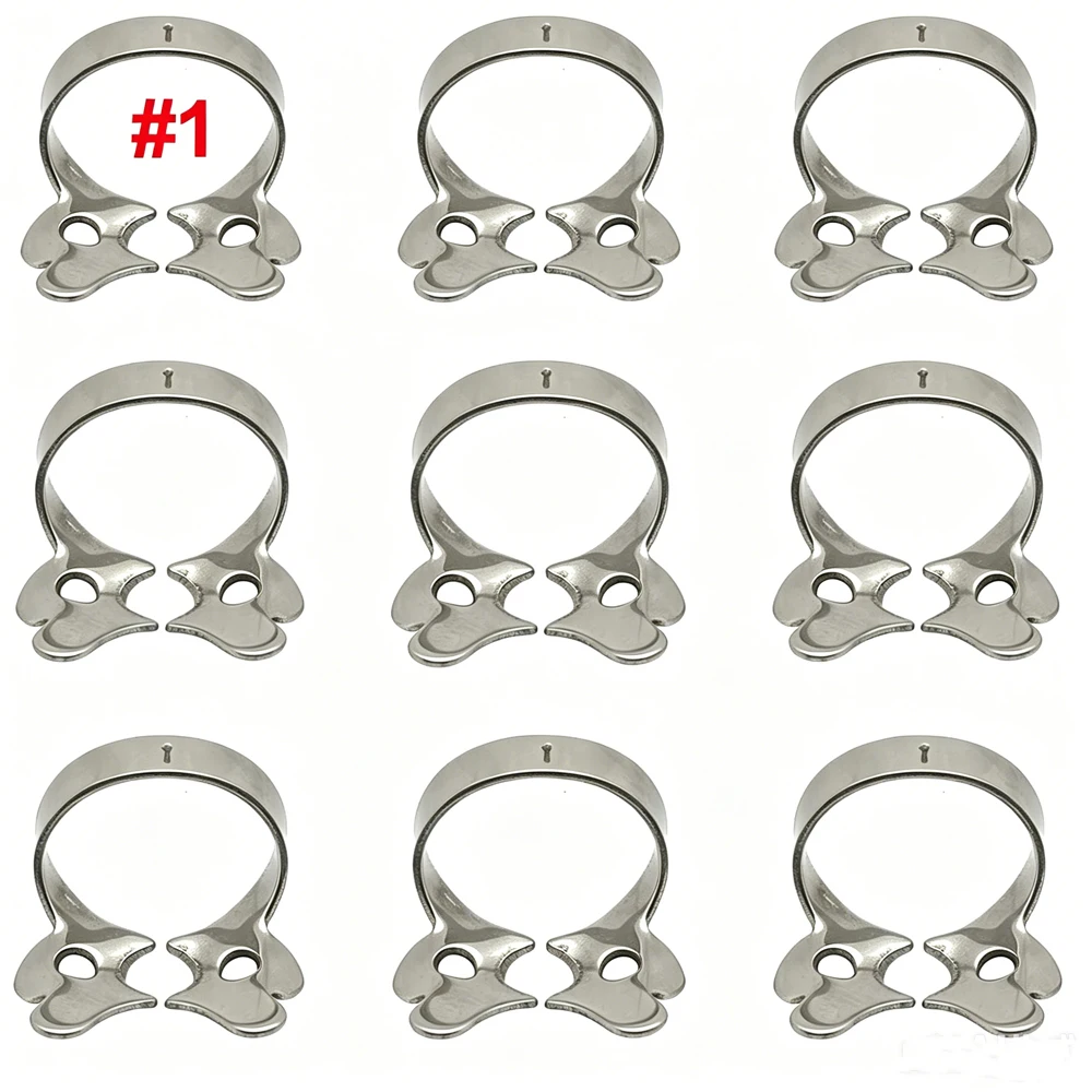 

10/20PCS Stainless Steel Dental Rubber Dam Clamps for Endo Restorative and Ortho Barrier Use