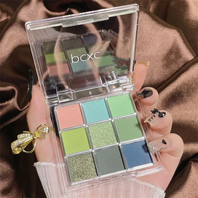 9-farbige Schokoladen-Lidschatten-Palette, matt, perlglänzend, Glitzer, Erdfarben, Lidschatten-Palette, glänzende Pailletten-Augenpigmente, dauerhaftes Make-up – Detail 4