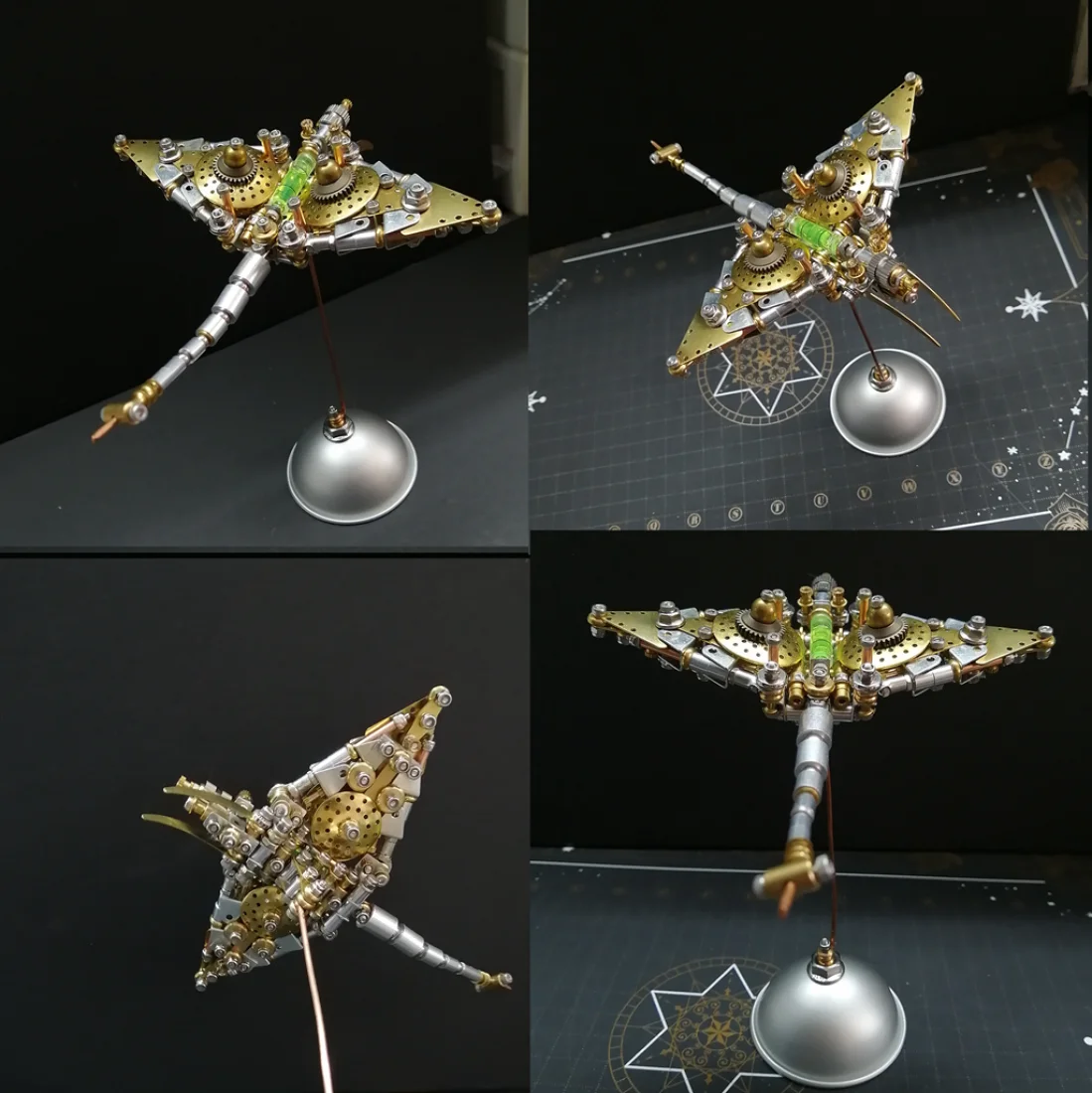 3d quebra-cabeça manta raios metal diabo peixe modelo kits de construção steampunk animais mecânicos diy montagem brinquedo para adultos crianças presentes