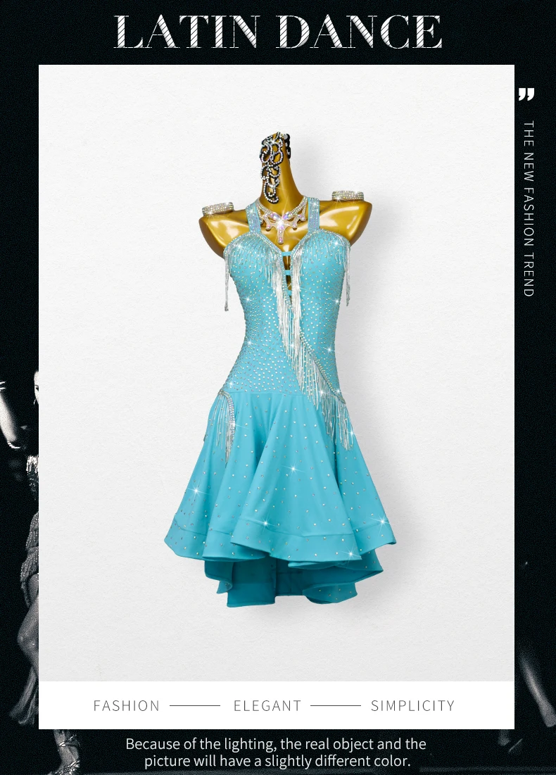 2026 Lateinamerikanischer Tanzrock, Damen-Abendkleidung, elegantes Mädchen-Outfit, formelle Trainingskleidung, Samba-Ballkleid, Performance-Outfit – Detail 2
