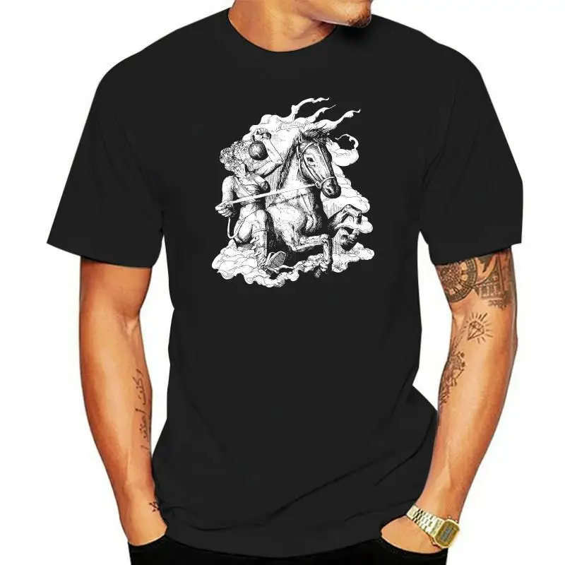 Gym Shirt - Mens Kettlebell Shirt - Gym Competition Shirt - Headless Horseman With a Kettle Bell Hand Screen Printed on a