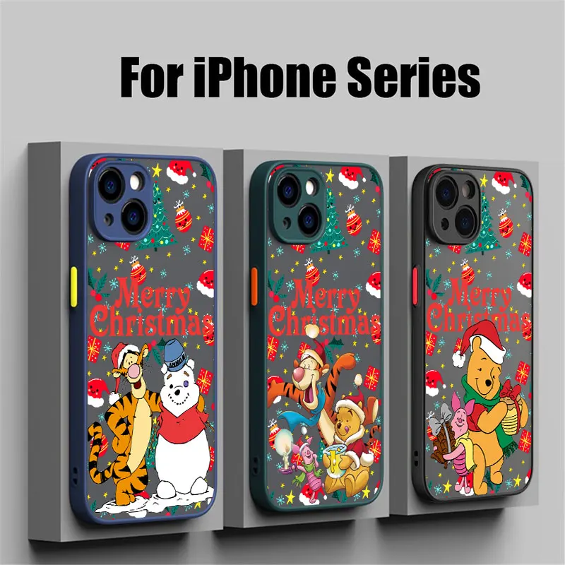 ويني ذا بوه عيد الميلاد قضية الهاتف آيفون 13 14 15 16 17 برو غطاء آيفون 17 الهواء 11 13 برو ماكس 12 16e 16 زائد فوندا #3