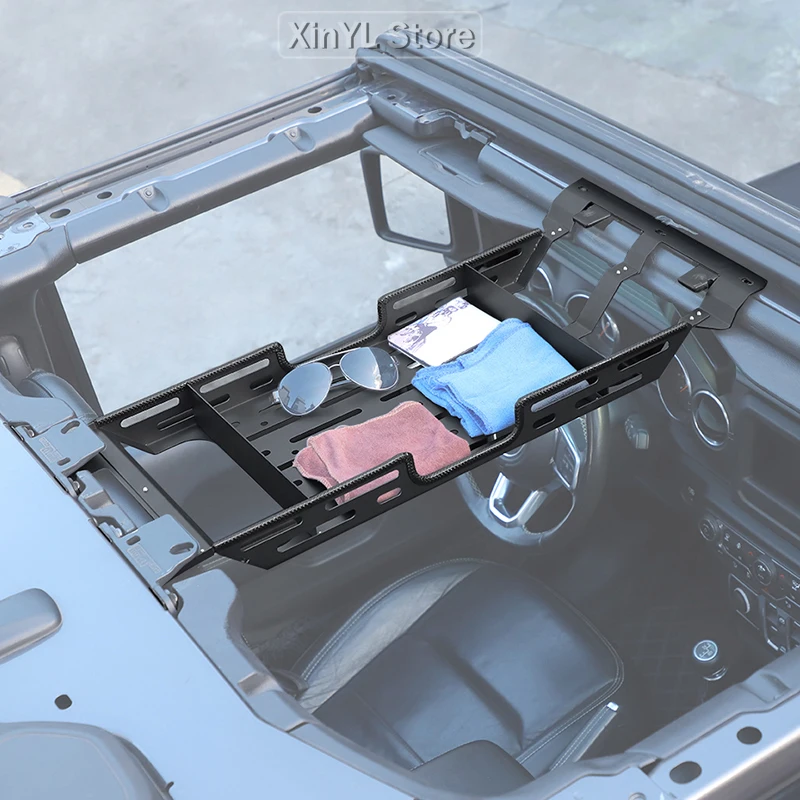 Front Top Roof Racks Storage Luggage Shelf Organizer for Jeep Wrangler JL for Gladiator JT 2018 Up