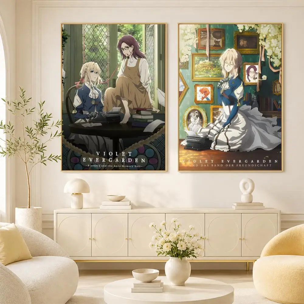 Anime Violet Evergarden Poster Room Home Decoration Interior Wall Art Printing Garage Posters Gift