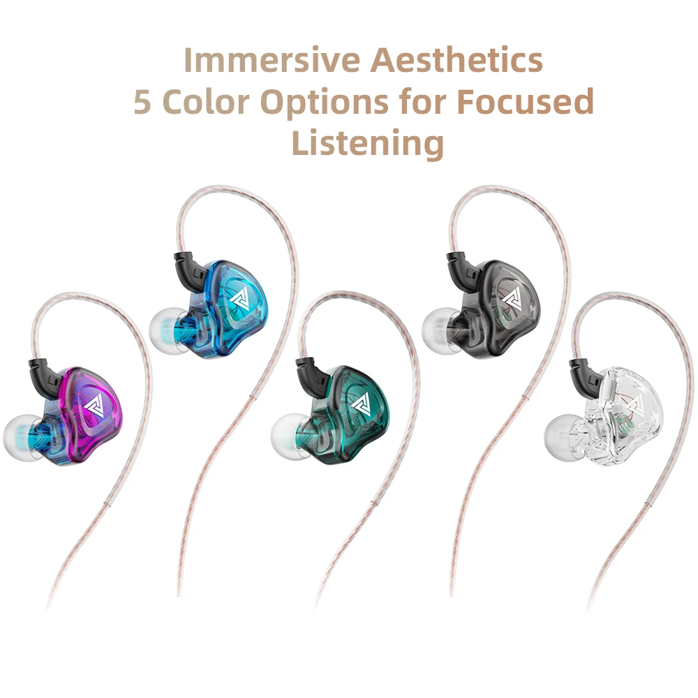 Original QKZ AK8 HiFi Earphone Bass Stereo Wired Headphones in-Ear Earbuds Sport Running Music Headset with Microphone