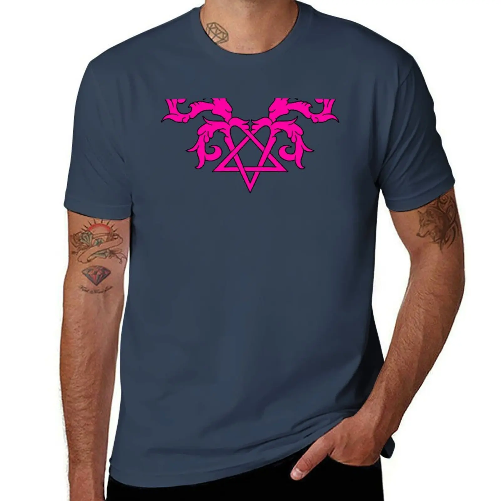 

Ville Valo Heartagram Tattoo T-Shirt t shirts for man cotton funny cotton t shirt man T-Shirt