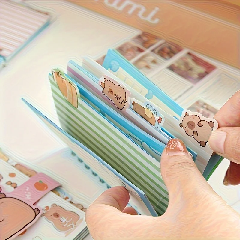 1PC Random Color Capybara Spiral Notebook - Cute A7 Binder Journal for School, Office & College