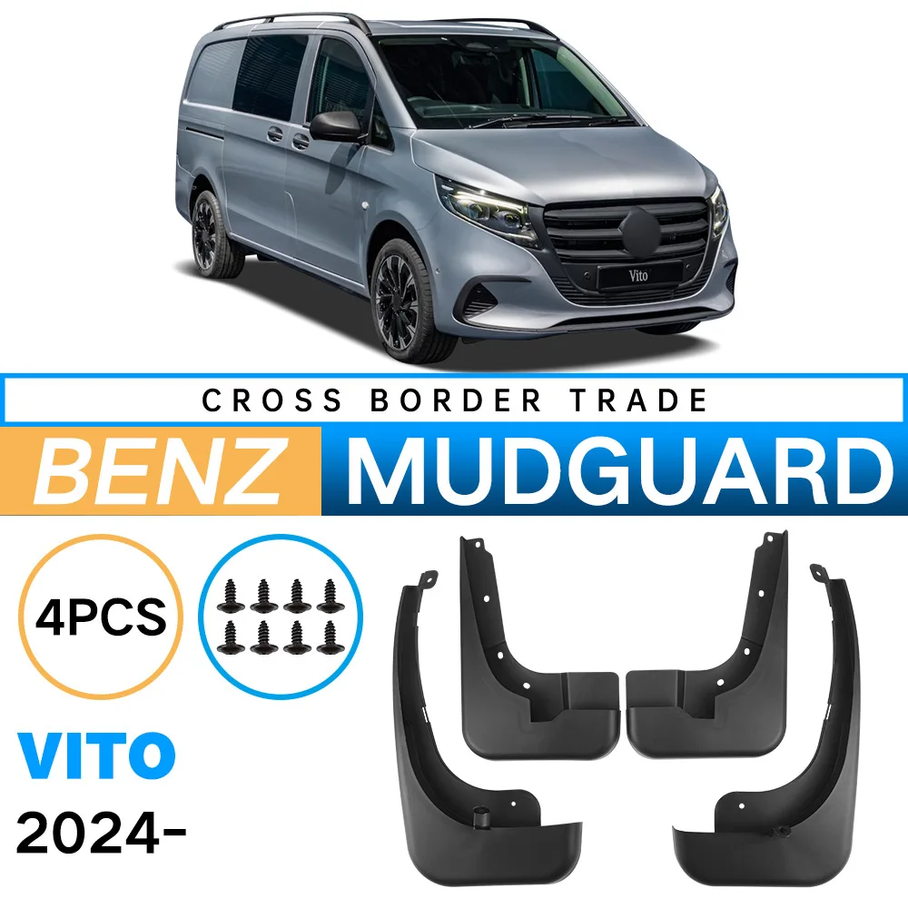 

Car Auto Fender Mud Flaps Splash Guards Mudguard for Mercedes-Benz Vito 2024 Sturdy Structure Long Lasting Use