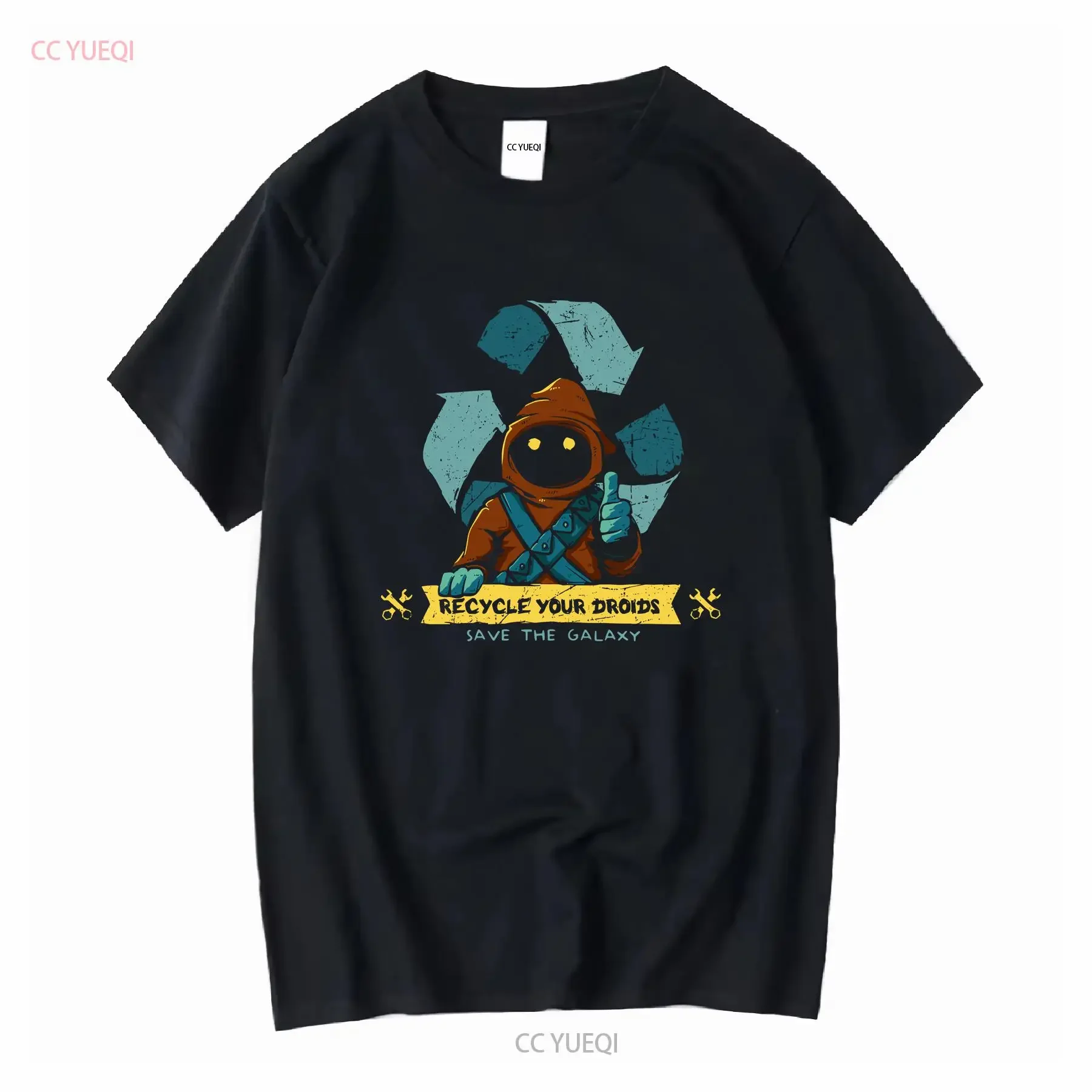 Save The Galaxy Recycle Your Droids Jawa Peoples Parody Men's T Shirt long or short sleeves vintage Washed graphic Comfortable