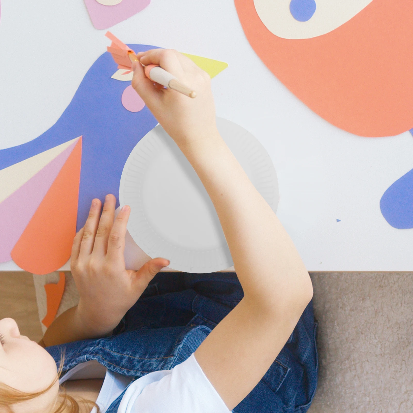 10 stuks aanpasbare papieren borden wasbare overschilderbare ambachtelijke borden voor kunstonderwijs doe-het-zelf-projecten familieplezieractiviteiten