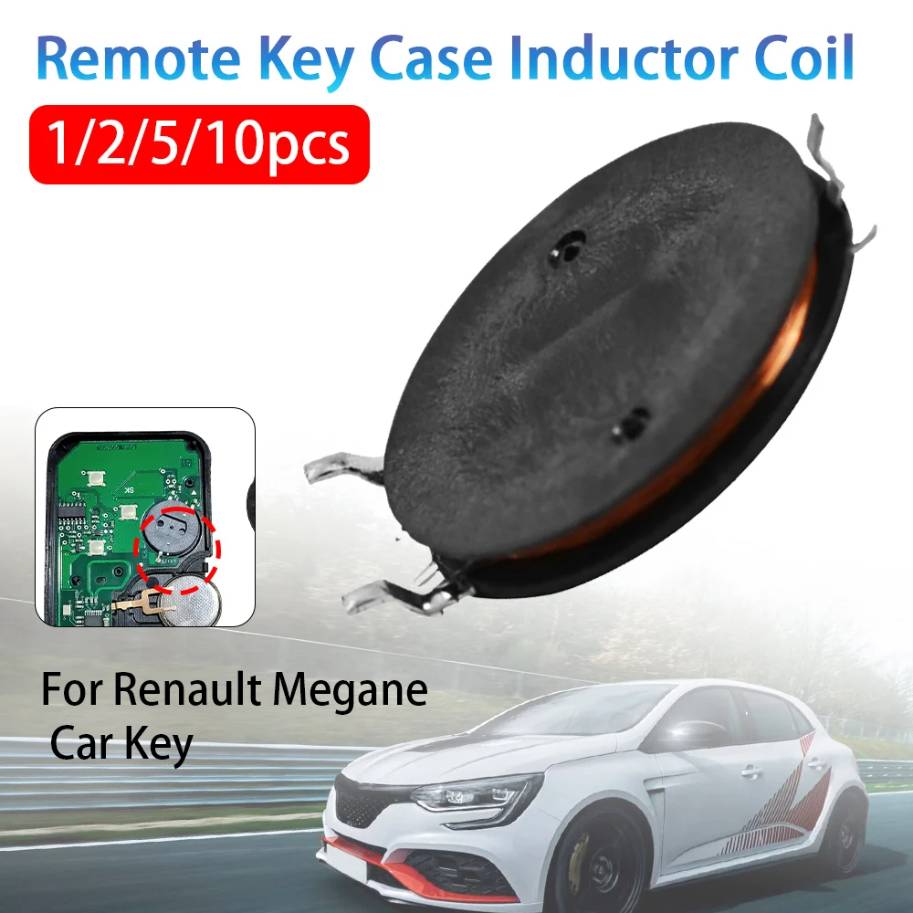 Coque de clé à distance pour Renault Megane, super charge, réparation, bobine d\'inductance, carte intelligente, bobine enveloppée, bobine