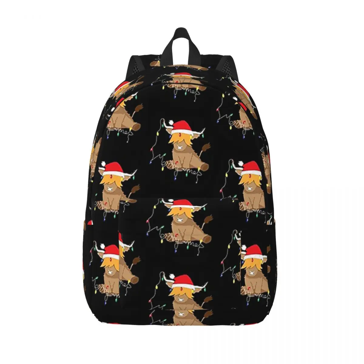 

Cute Highland Cow for Teens Student School Bookbag Kawaii Cartoon Canvas Daypack Middle High College Travel