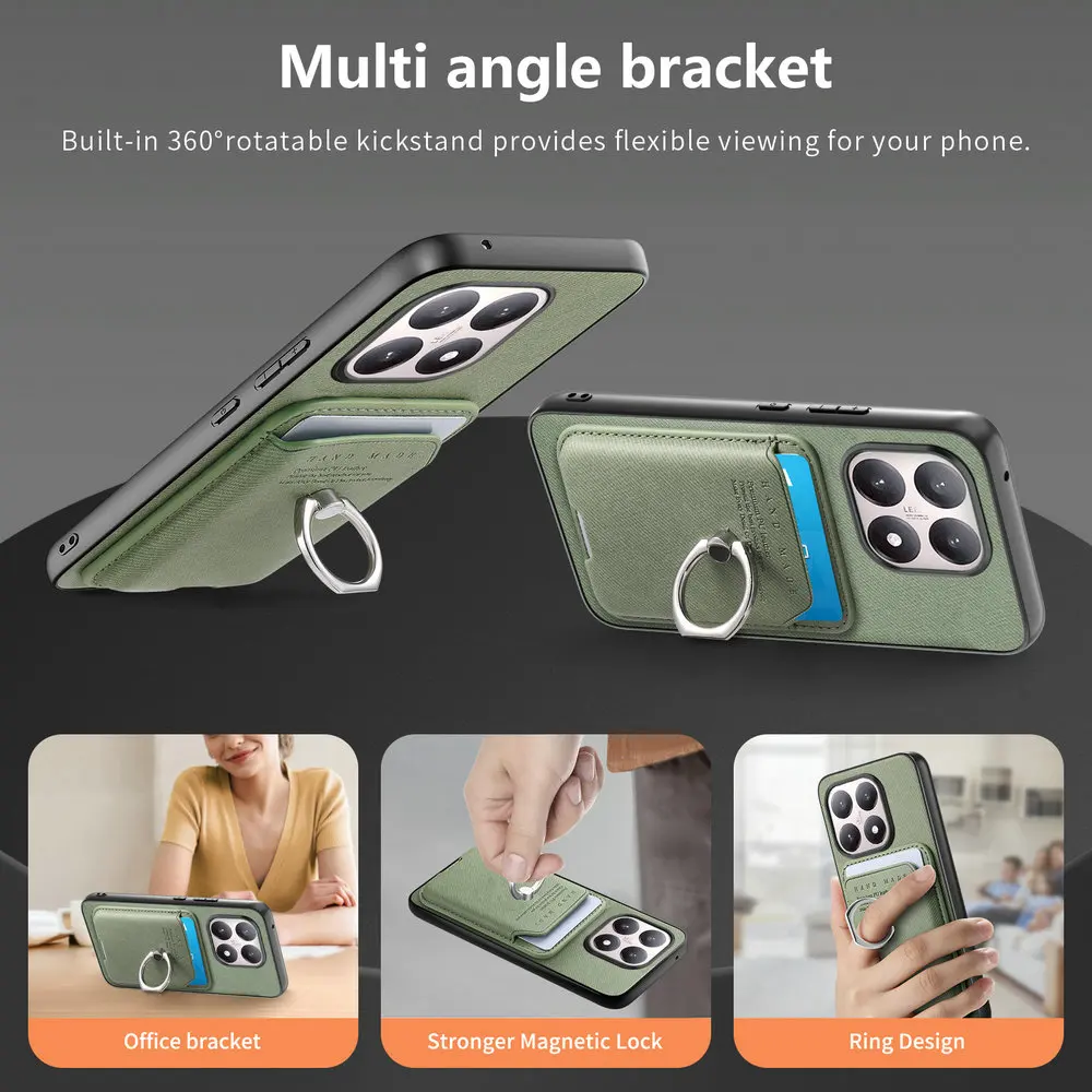 ل Poco F8 Pro 5G 2025 حافظة فاخرة قابلة للفصل 2 في 1 حلقة جلدية حامل الغطاء الخلفي Funda Xiaomi Poco F8 Ultra حافظة PocoF8 F 8