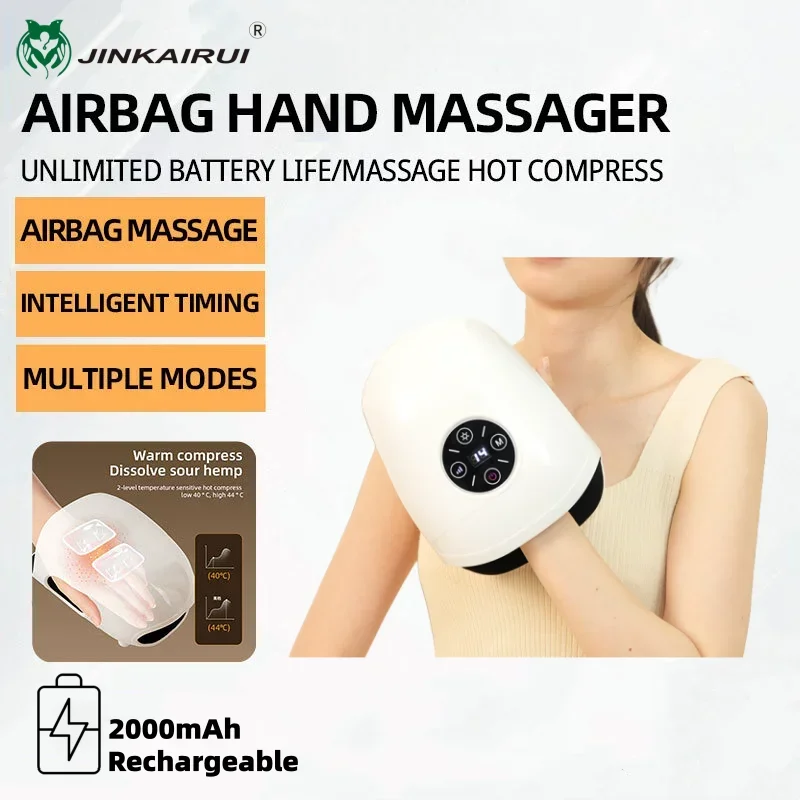 

Jinkairui Electric Hand Massager Multifunctional Air Bag Finger Care Hot Compress Beauty Hand Instrument for Household Use