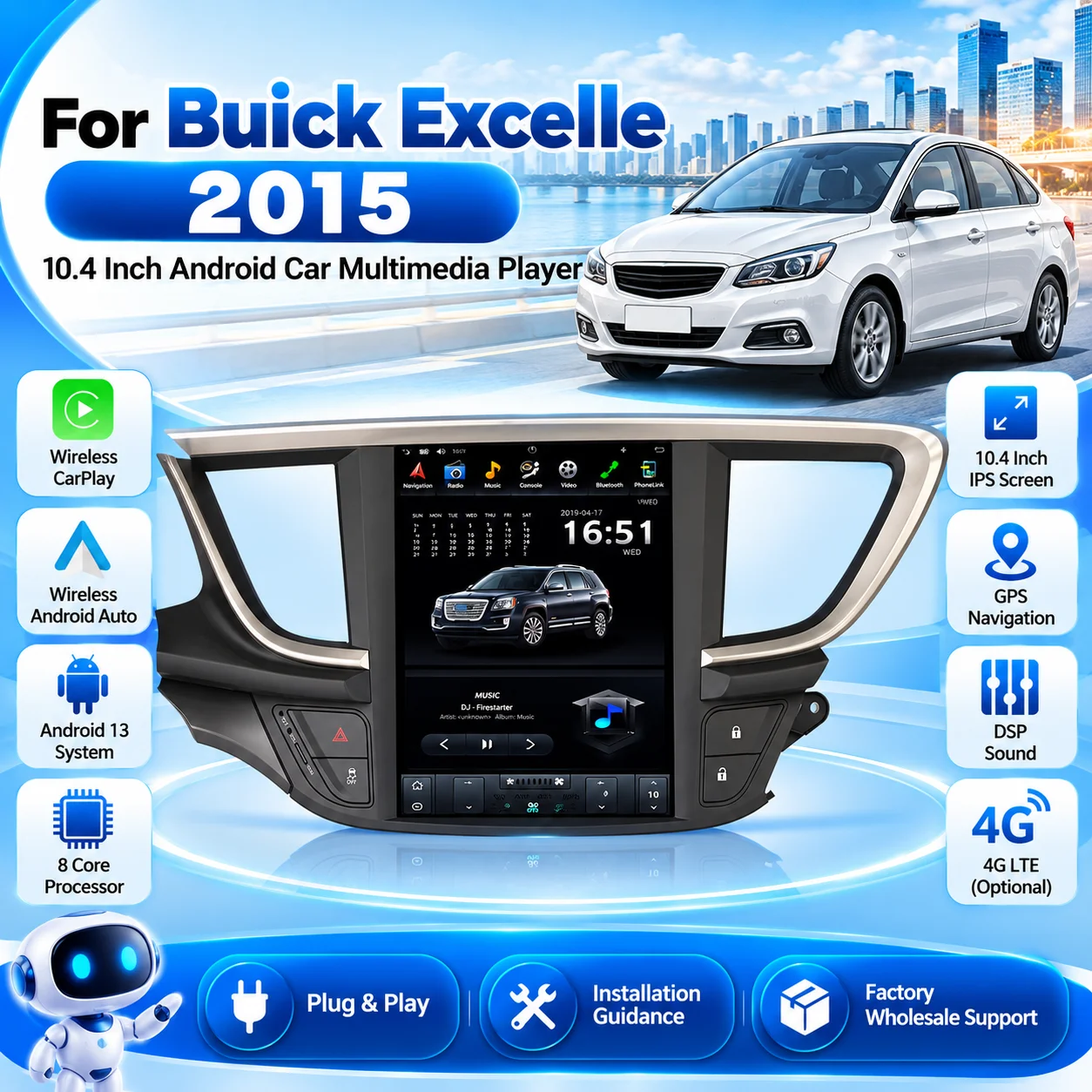 CarPlay GPS Navigation DSP 10.4