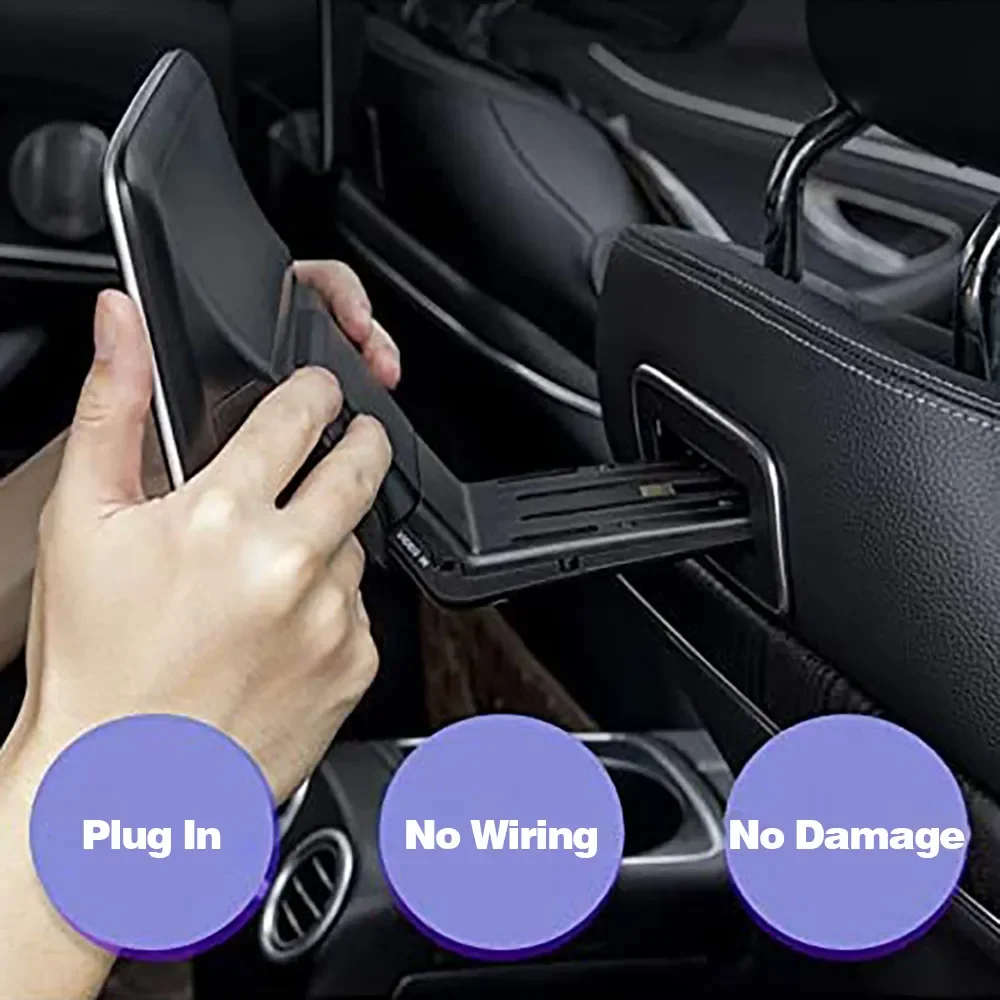 Plug In Headrest Monitor Power Socket Holder Car Accessories For Mercedes Benz W447 W203 W221 Power Adapter Monitor Support