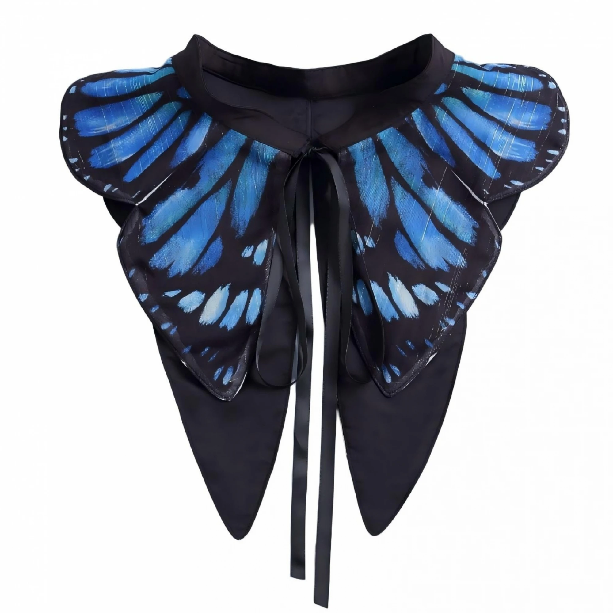 Elegant Butterfly Tie Up Fake Shirt Collar